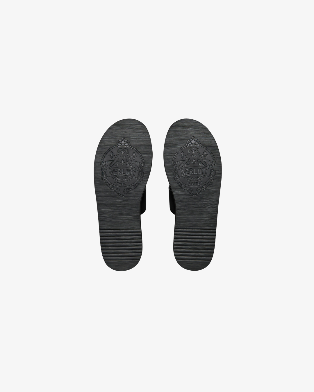 Berluti Debossed Venezia Leather Sandals - Brown.