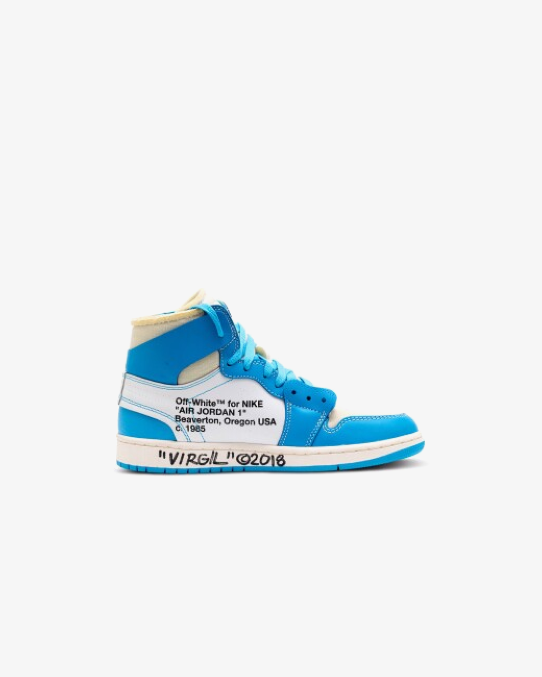Nike Air Jordan 1 x Off-White NRG “UNC” – White/Dark Powder Blue