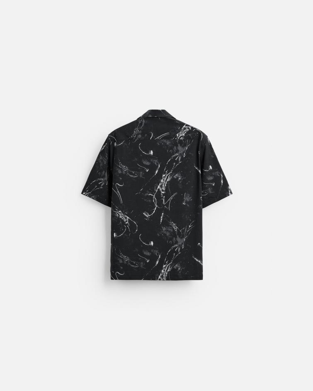 ZARA Men's Black Short-Sleeve Shirts