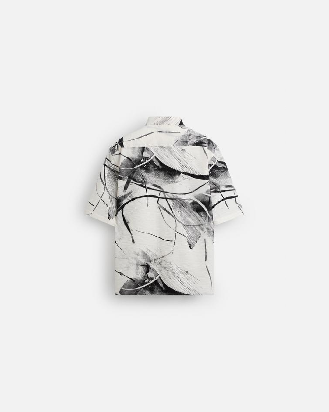 ZARA Men's White Short-Sleeve Shirts