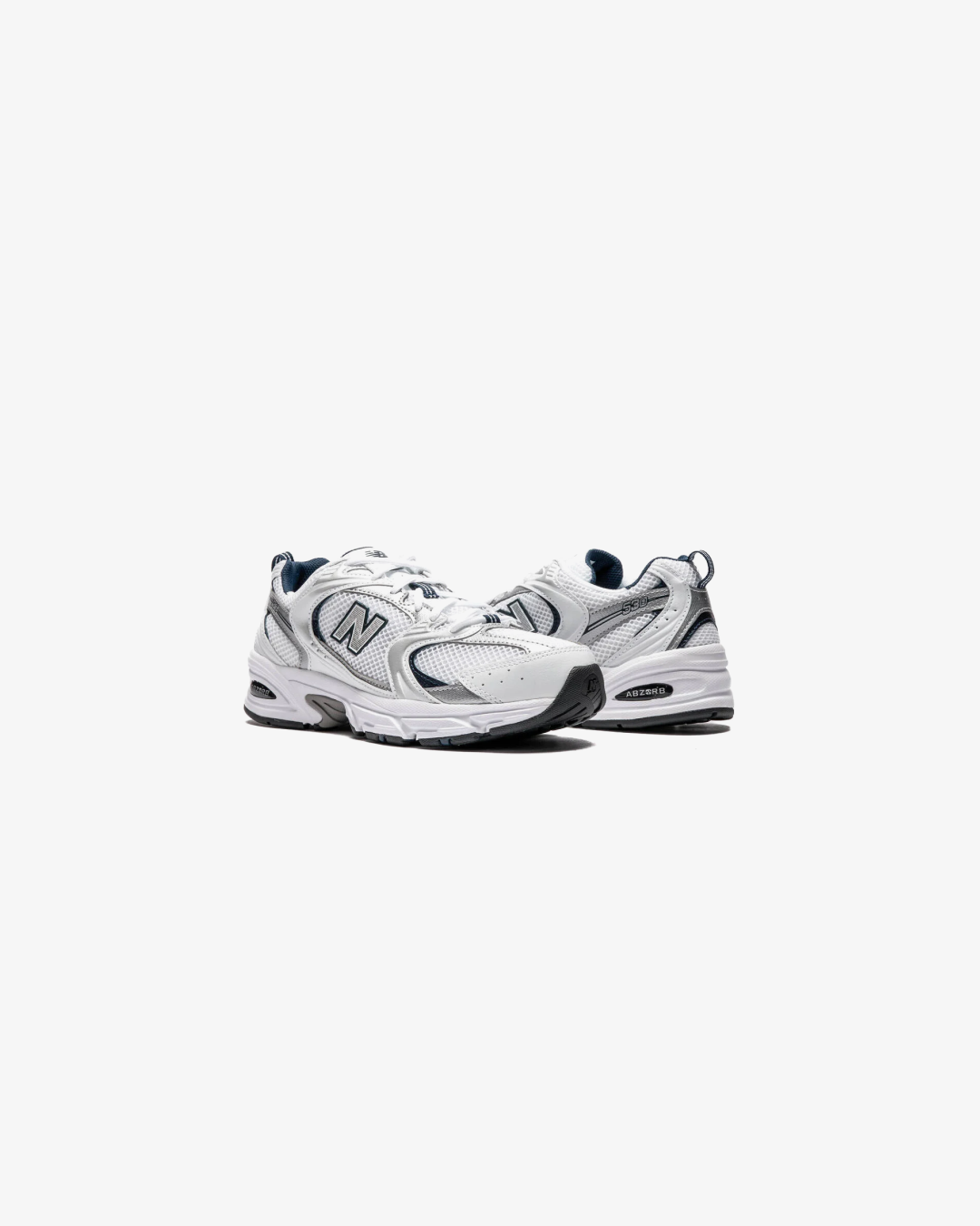 New Balance 530 White Silver Navy Sneakers