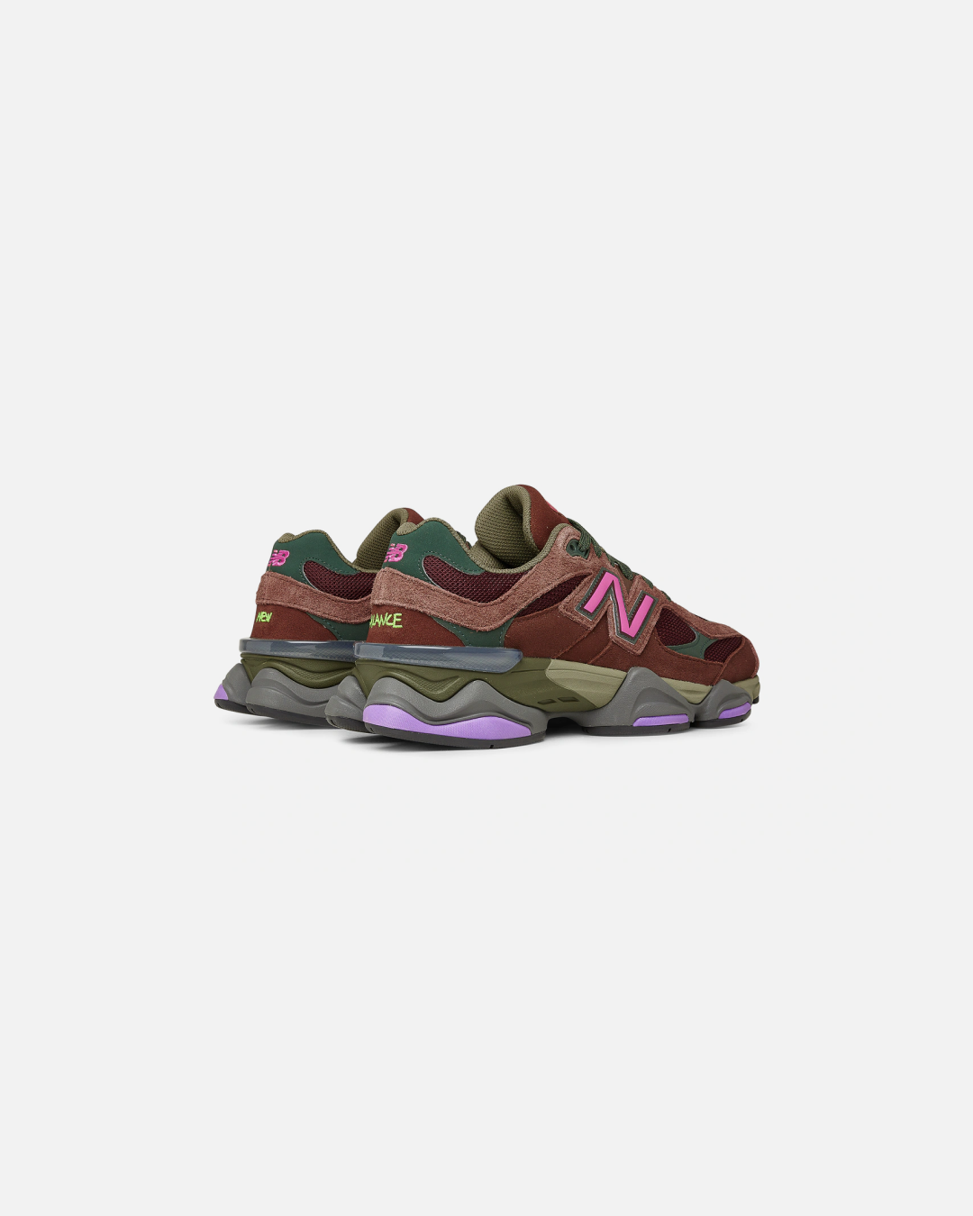 New Balance 9060 Rich Oak Burgundy Sneakers