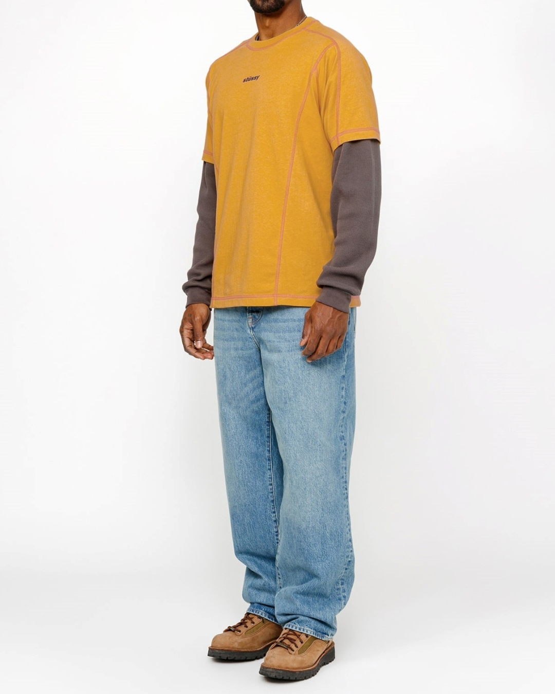 Stussy Wave Cotton Crew in Black T-Shirts