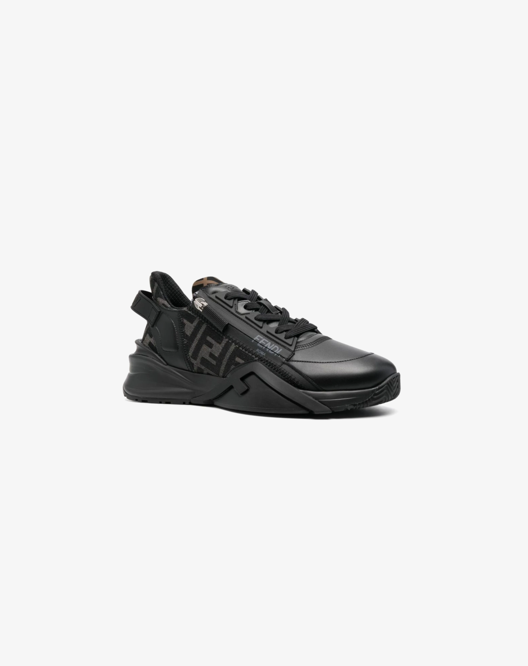 Original Fendi Flow Black Nylon Low Top Sneakers