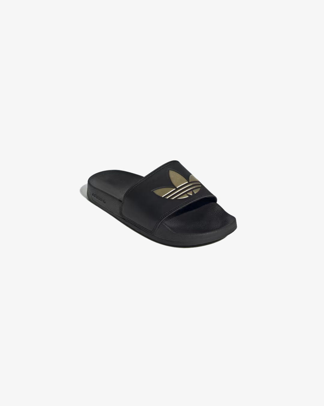 Adidas Adilette Lite Slides In Core Black And Matte Gold
