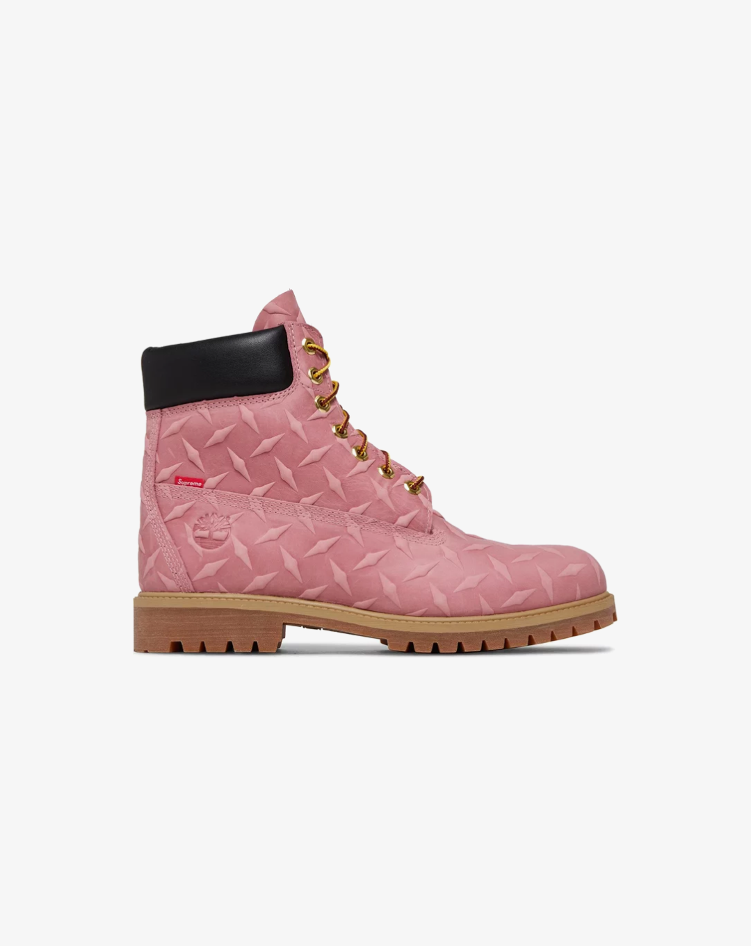 Supreme x 6 Inch Premium Waterproof Boot 'Embossed Diamond Plate - Pink'