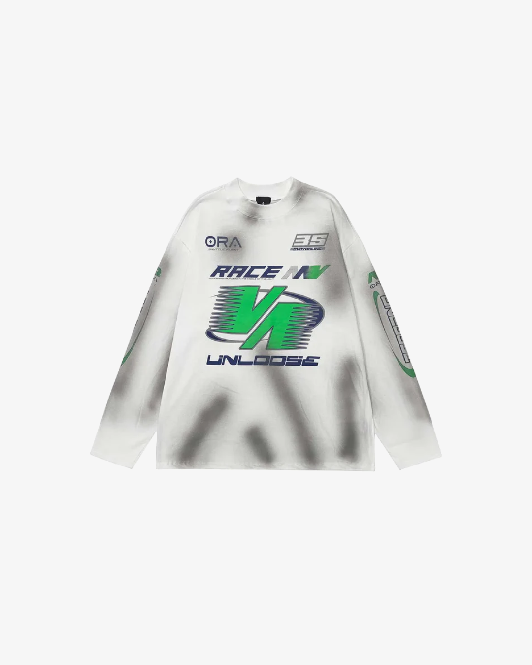 Unloose Dirt Track Racing Graphic Long Sleeve T-Shirt