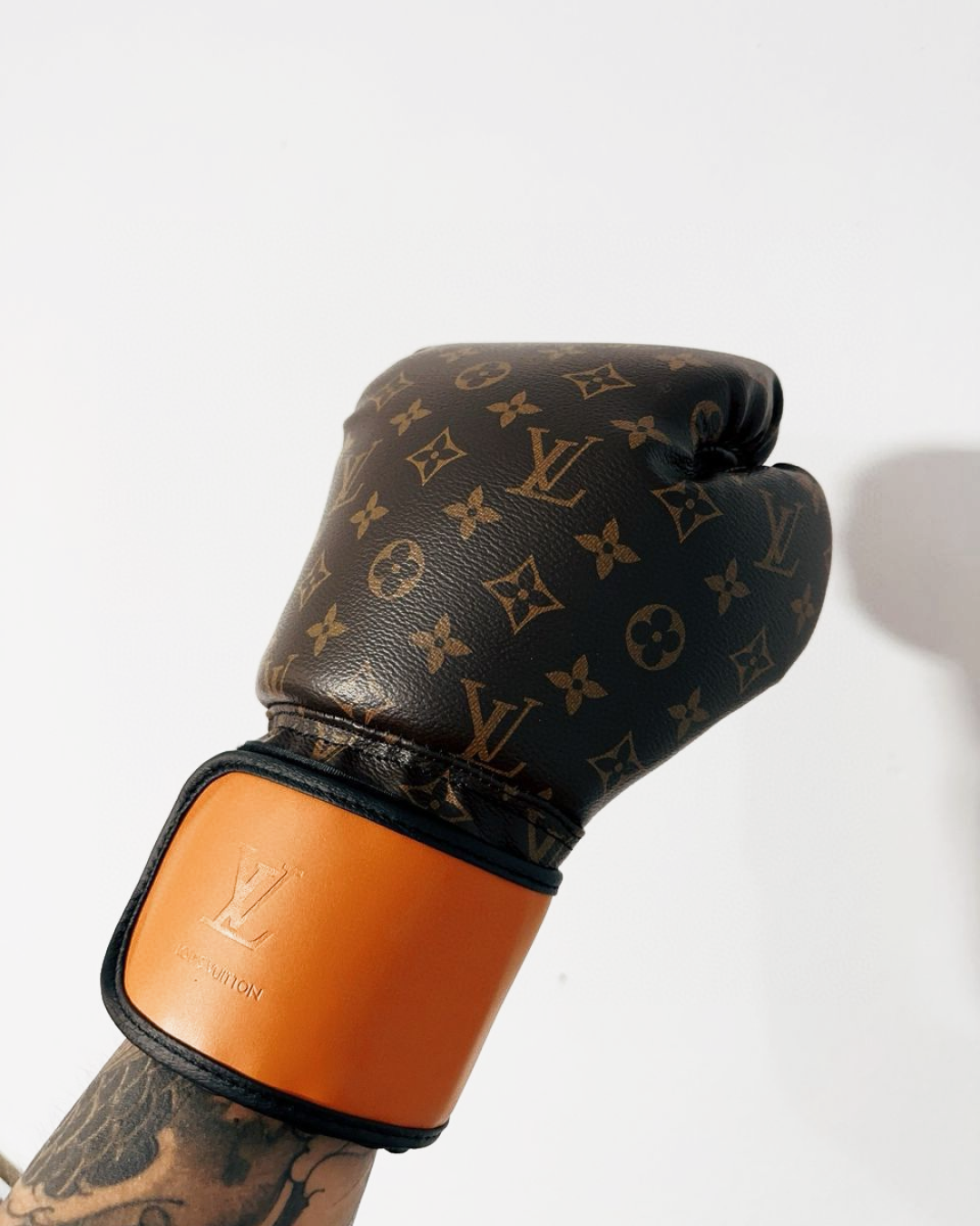 Louis Vuitton Karl Lagerfeld Ultra Rare Limited Monogram Boxing Glove Set.