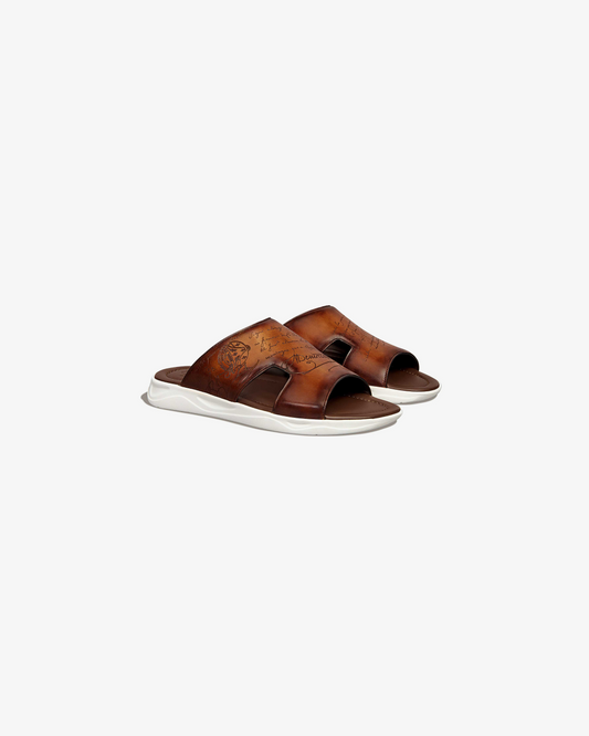 Berluti Shadow Leather Sandals