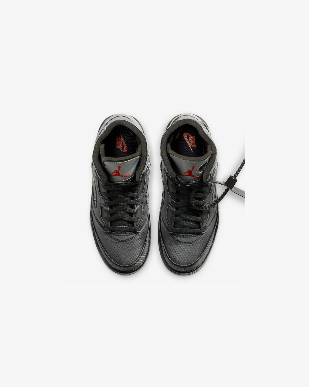 Air Jordan x Off-White 5 V Retro Chicago Black Metallic Virgil Abloh Sneakers