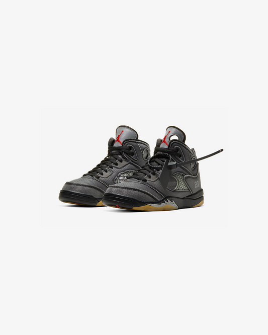 Air Jordan x Off-White 5 V Retro Chicago Black Metallic Virgil Abloh Sneakers
