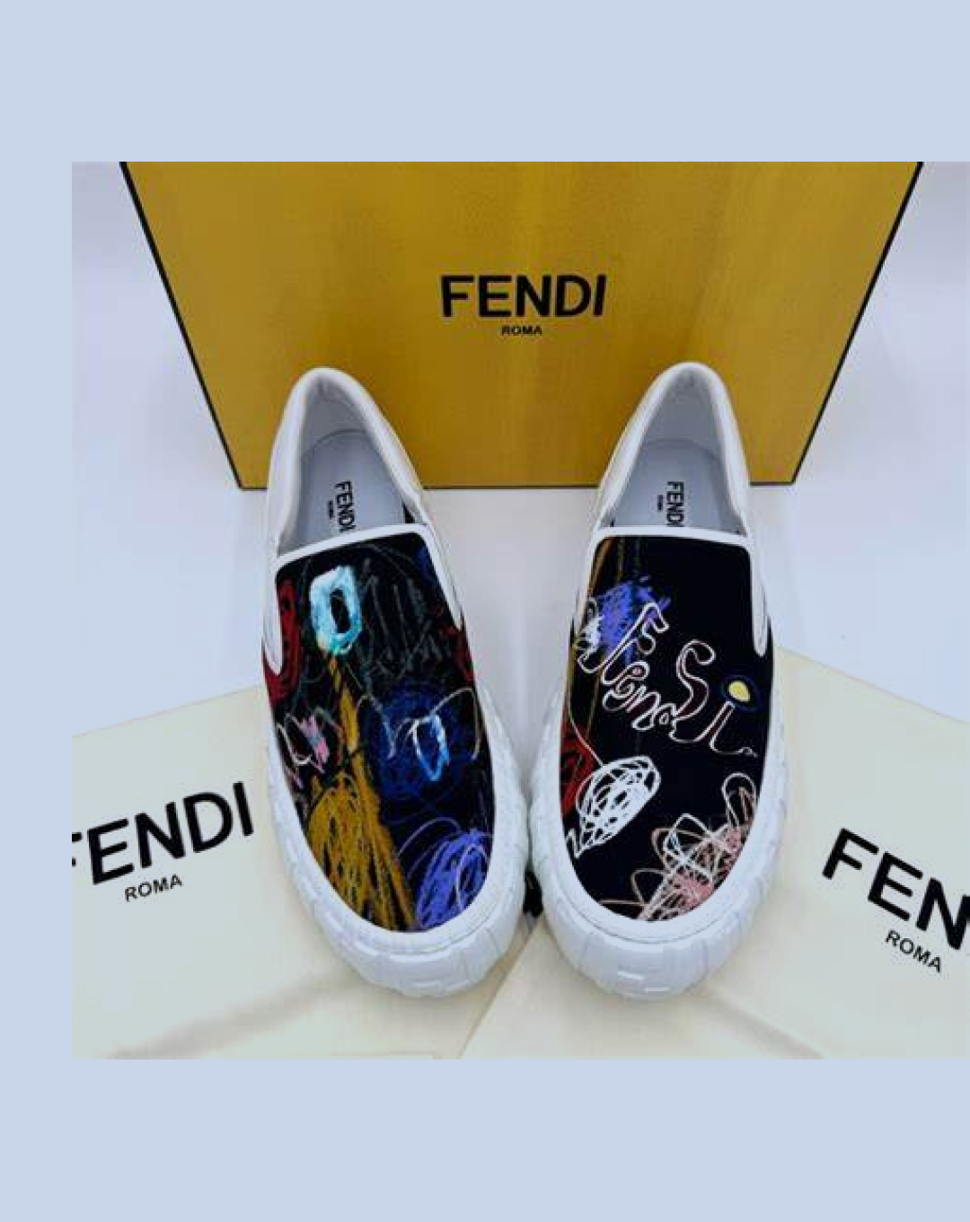 Fendi x Noel Fielding Force Slip-On Sneakers