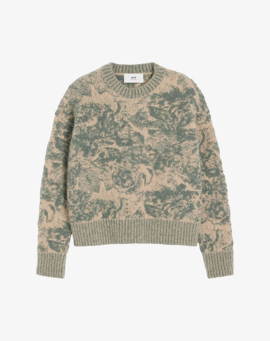 AMI Jacquard Wool Blend Jumper