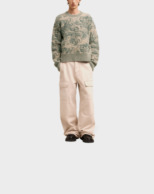 AMI Jacquard Wool Blend Jumper